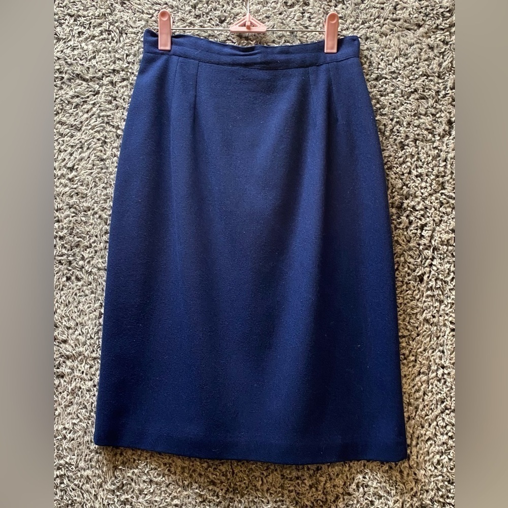 VTG Women’s Black Island Bleu pencil skirt made in USA Size 9/10 wool
